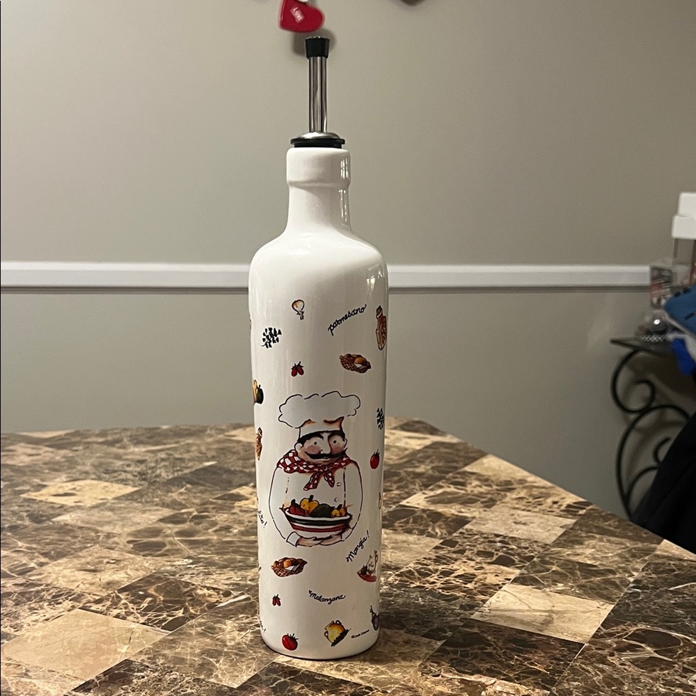 Charming Chef White Oil Dispenser